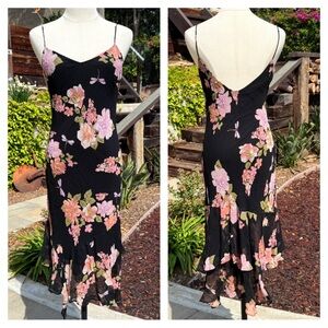 Sue Wong Y2K vintage beaded silk midi dress